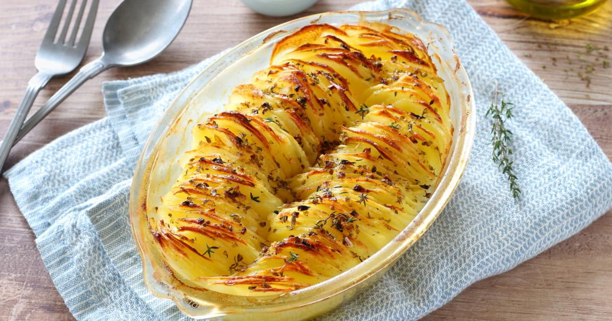 Tian de pommes de terre au chèvre frais