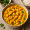 Un plat doux et parfumé où patate douce et chou-fleur mijotent dans un lait de coco au curry et au gingembre. Crémeux, réconfortant et légèrement épicé, il se savoure avec du riz basmati et un peu de coriandre fraîche.