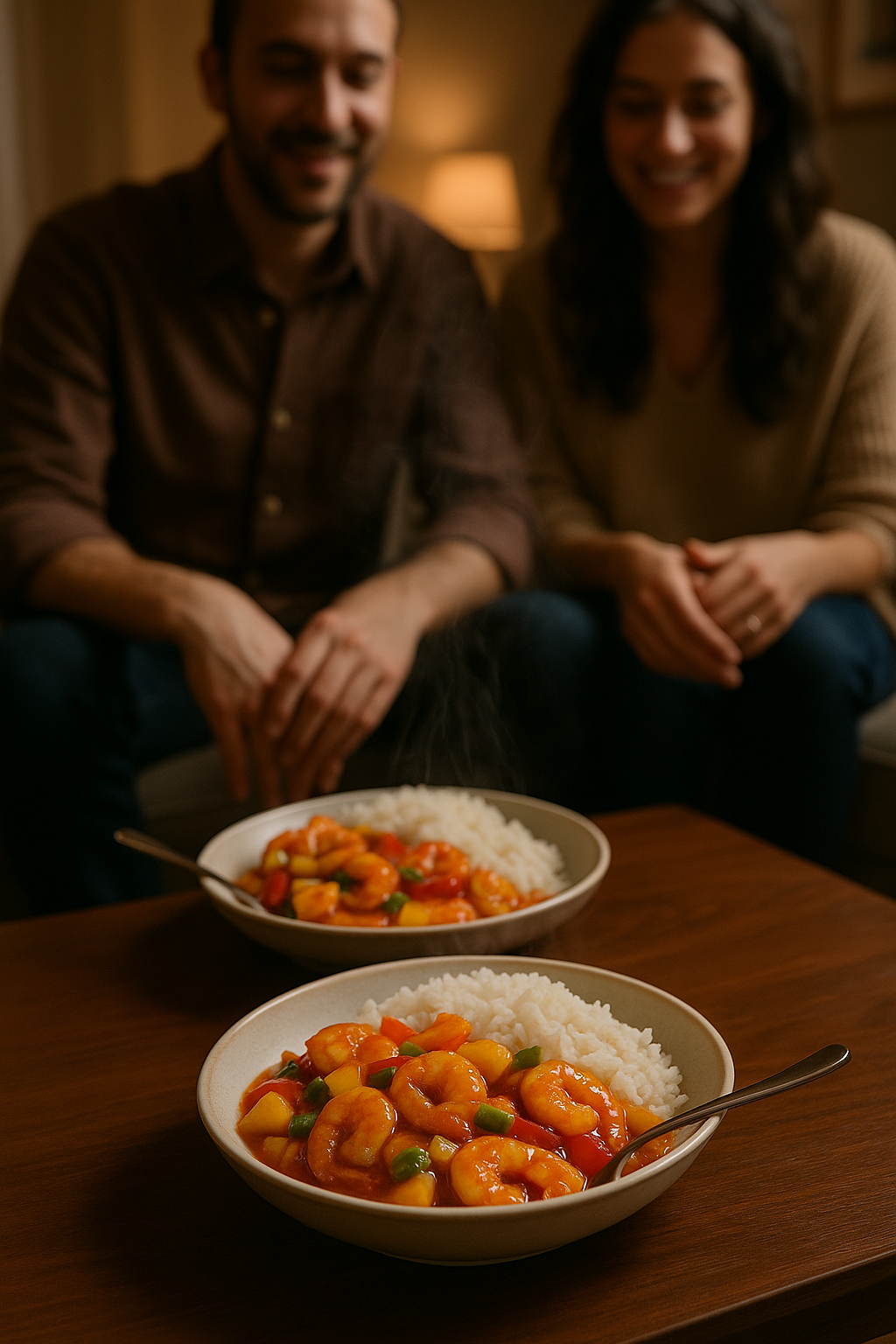 Crevettes sautées aigre-douce