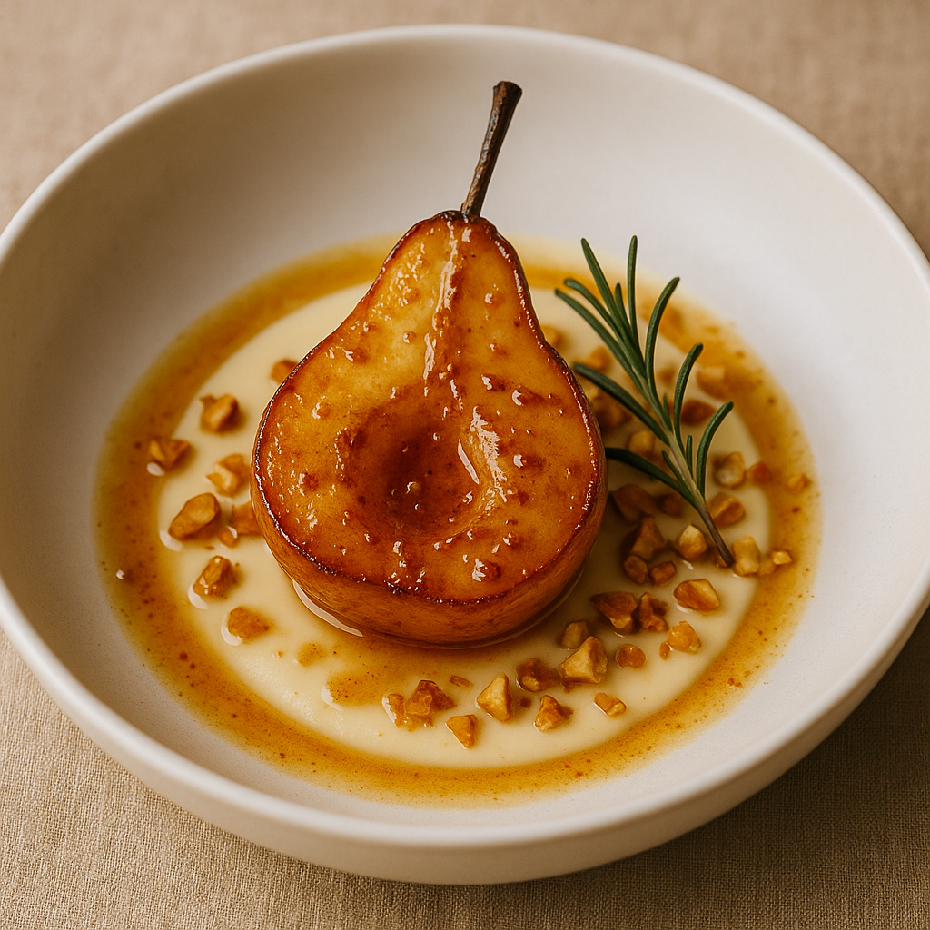 Poires rôties au miel