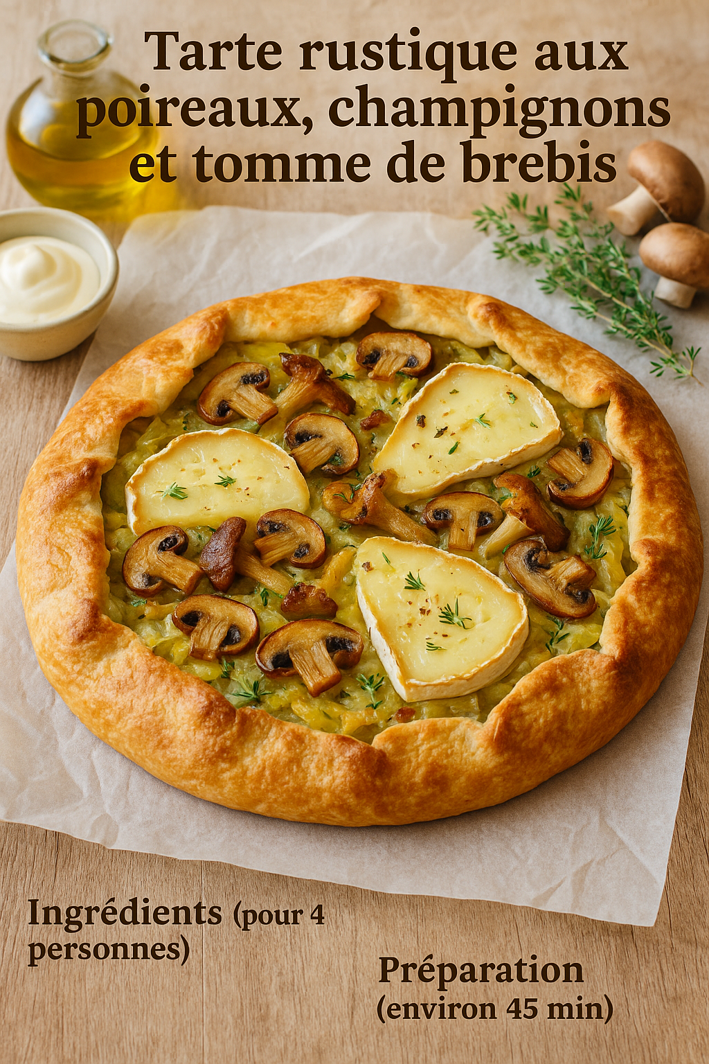 Tarte rustique aux poireaux