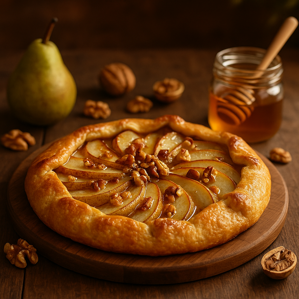 Tarte aux poires rustique