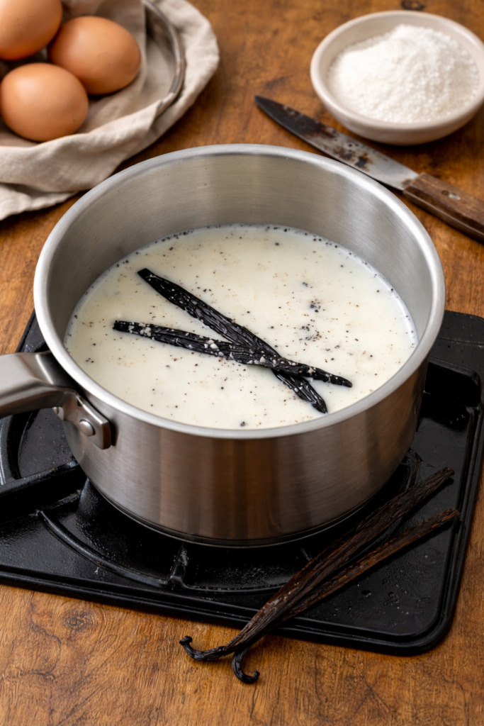 cuisson du lait & gousse de vanille