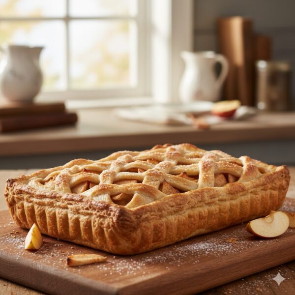 Tarte aux pommes – façon tourtière rectangulaire