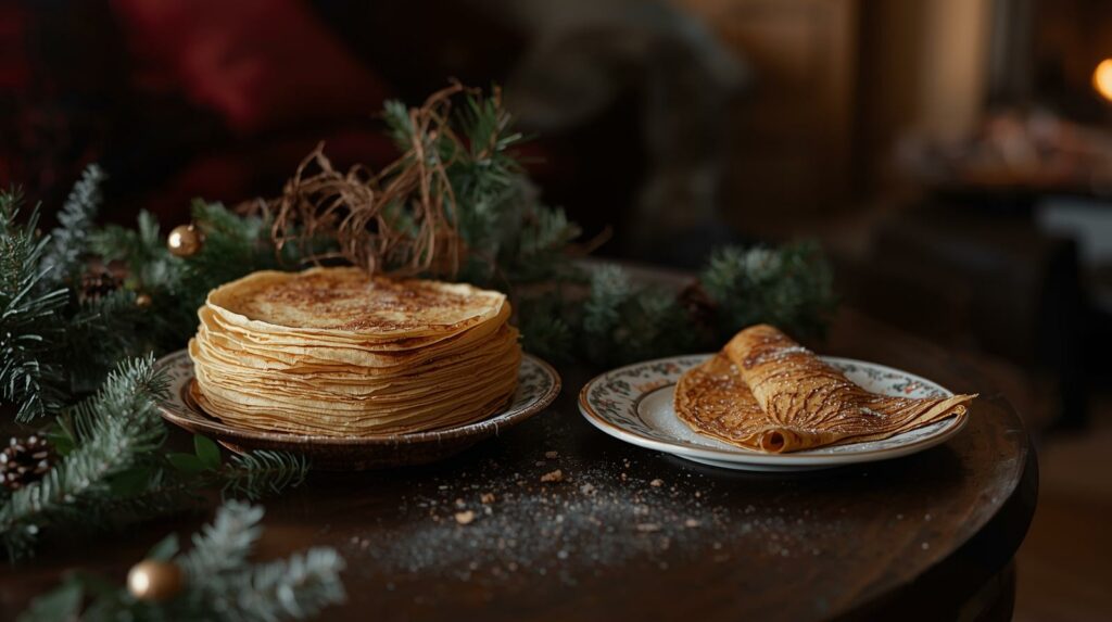Crêpes dorées, parfumées à l’orange.